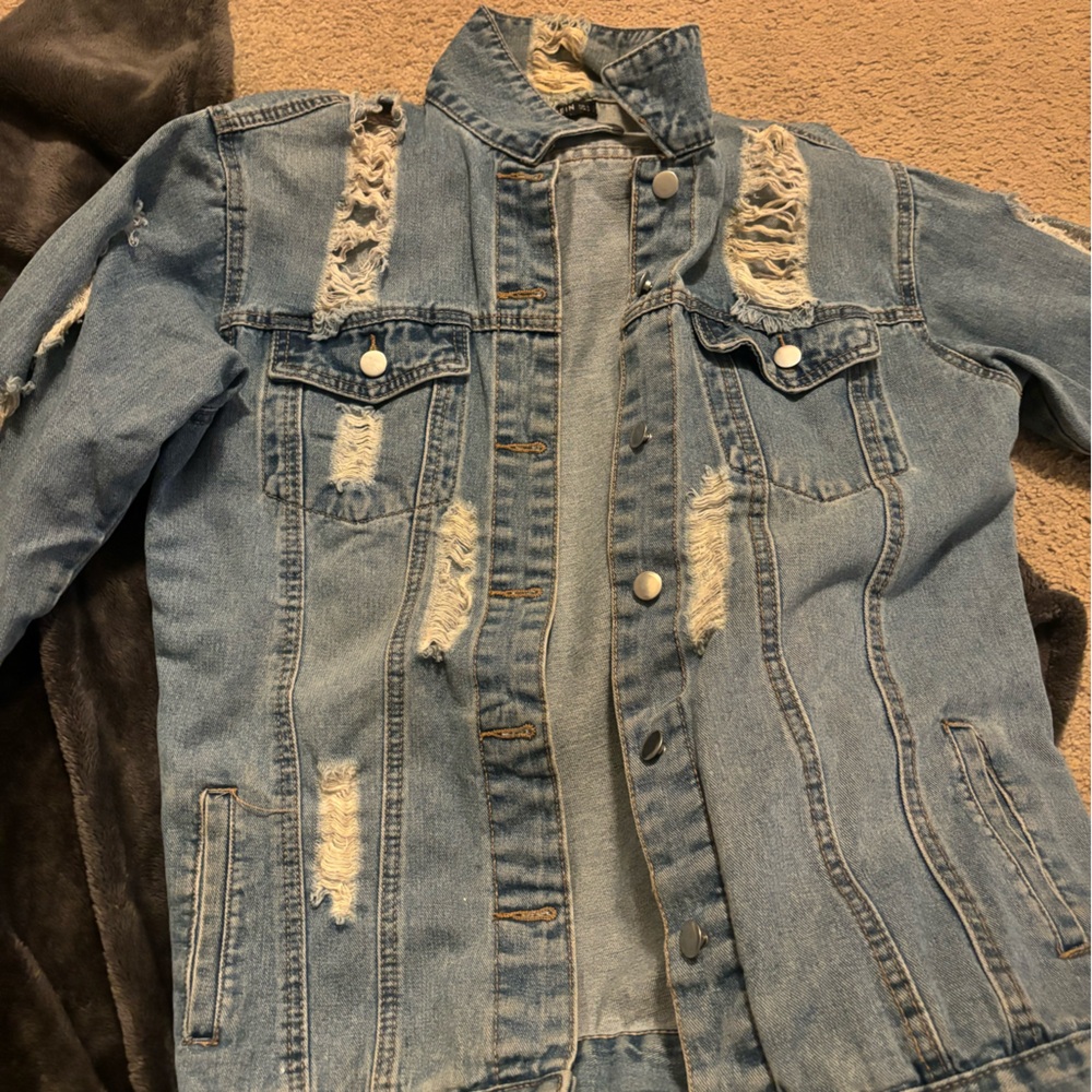 SHEIN Light Blue Denim Jacket